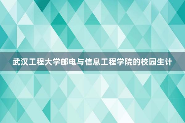 武汉工程大学邮电与信息工程学院的校园生计
